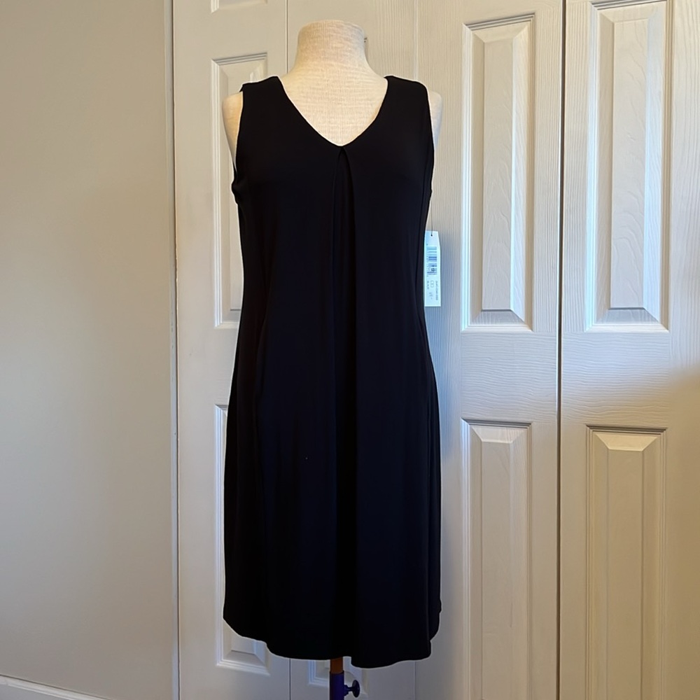 Tribal Femme Black Sleeveless V-neck Pullover Sheath Dress Size SP